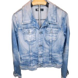 Kut from the Kloth Women's Blue Distressed Denim Jean Jacket Size M
